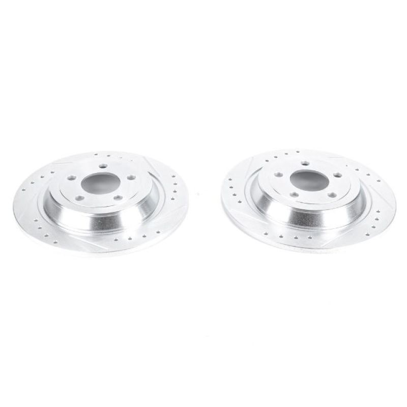 Power Stop 15-19 Ford Mustang Rear Evolution Drilled & Slotted Rotors - Pair - AR85161XPR