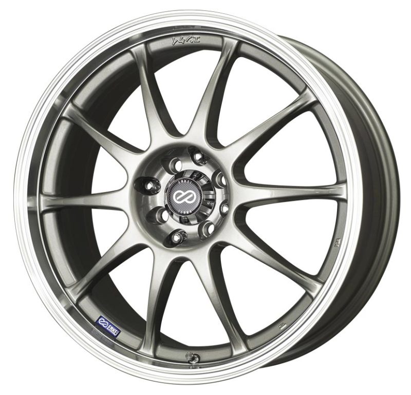 Enkei J10 16x7 5x112/114.3 38mm Offset 72.62mm Bore Dia Silver w/ Machined Lip Wheel - 409-670-26SP