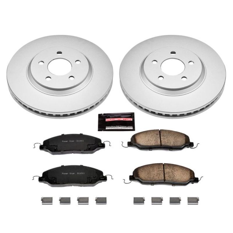 Power Stop 05-10 Ford Mustang Front Z17 Evolution Geomet Coated Brake Kit - CRK1380