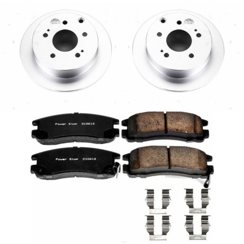 Power Stop 06-12 Mitsubishi Eclipse Rear Z17 Evolution Geomet Coated Brake Kit - CRK155