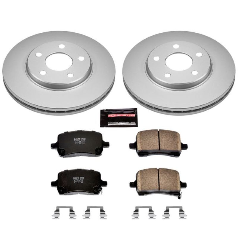 Power Stop 04-08 Chevrolet Malibu Front Z17 Evolution Geomet Coated Brake Kit - CRK1617
