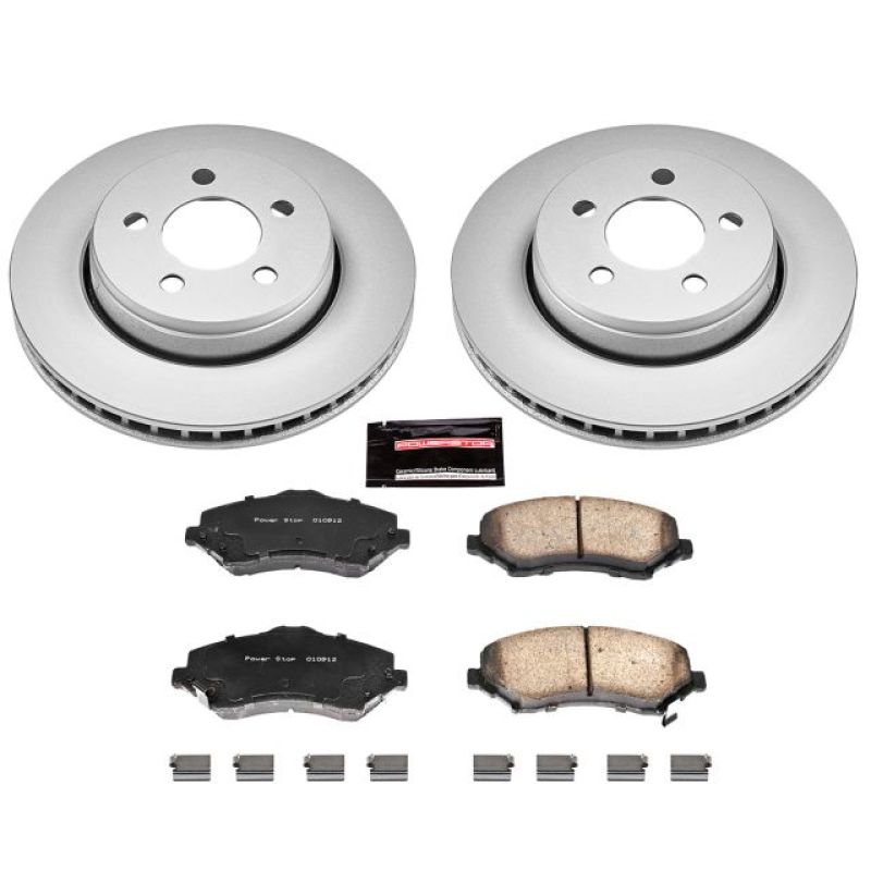Power Stop 07-11 Dodge Nitro Front Z17 Evolution Geomet Coated Brake Kit - CRK1631