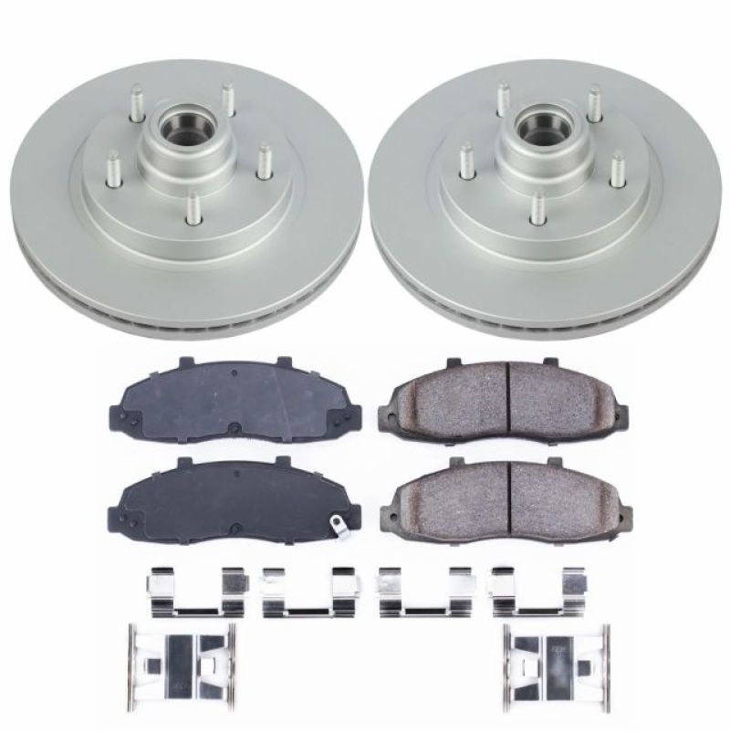 Power Stop 97-00 Ford F-150 Front Z17 Evolution Geomet Coated Brake Kit - CRK1863