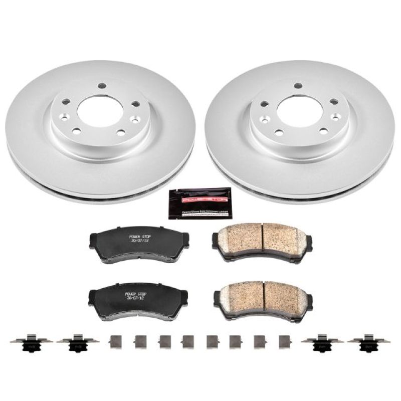 Power Stop 06-12 Ford Fusion Front Z17 Evolution Geomet Coated Brake Kit - CRK199