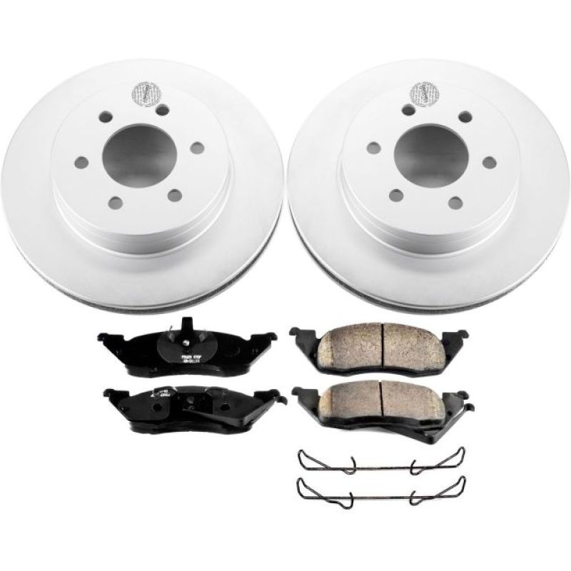 Power Stop 97-98 Dodge Dakota Front Z17 Evolution Geomet Coated Brake Kit - CRK2137