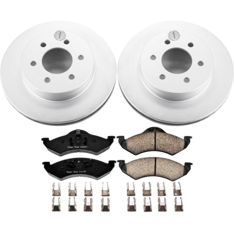 Power Stop 00-02 Dodge Dakota Front Z17 Evolution Geomet Coated Brake Kit - CRK2139