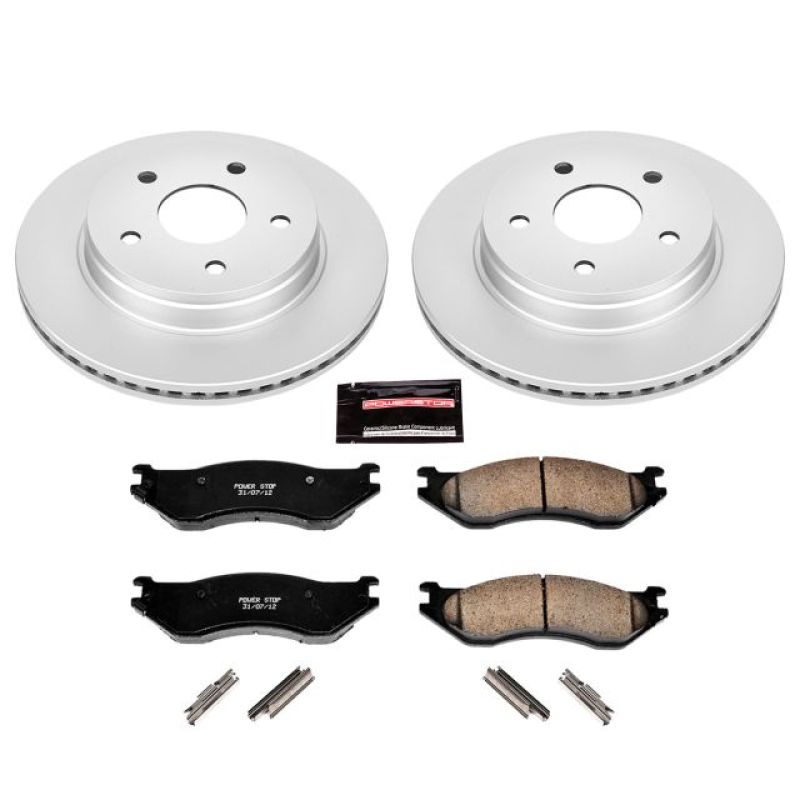 Power Stop 04-06 Dodge Durango Front Z17 Evolution Geomet Coated Brake Kit - CRK2165