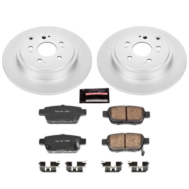 Power Stop 06-14 Honda Ridgeline Rear Z17 Evolution Geomet Coated Brake Kit - CRK2431