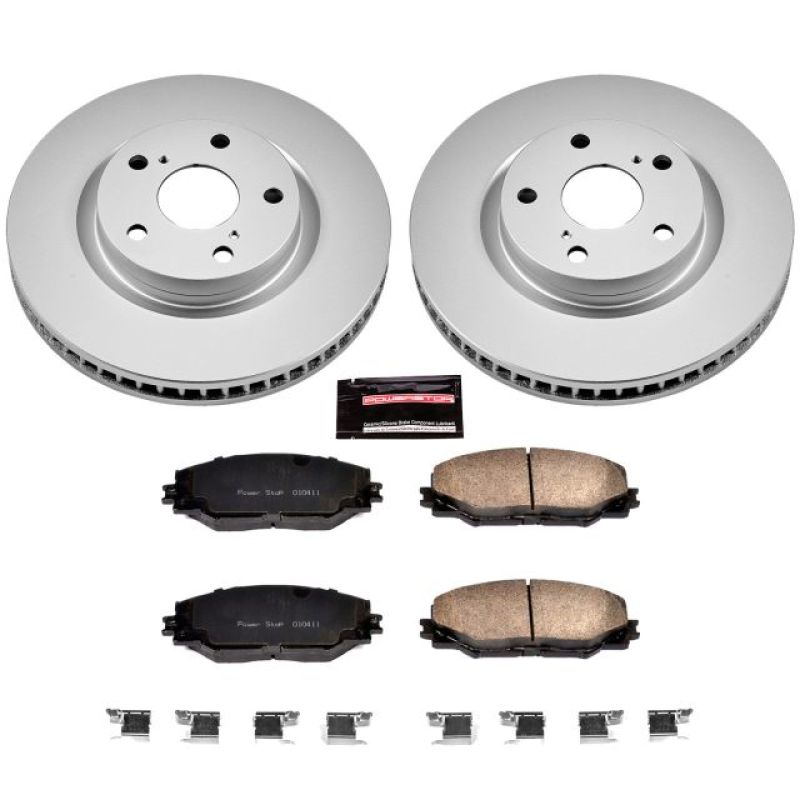 Power Stop 09-10 Pontiac Vibe Front Z17 Evolution Geomet Coated Brake Kit - CRK3054