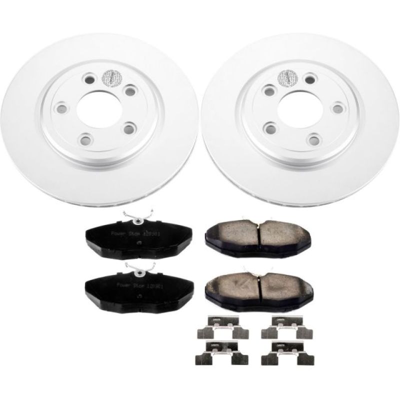 Power Stop 03-05 Jaguar S-Type Rear Z17 Evolution Geomet Coated Brake Kit - CRK3141