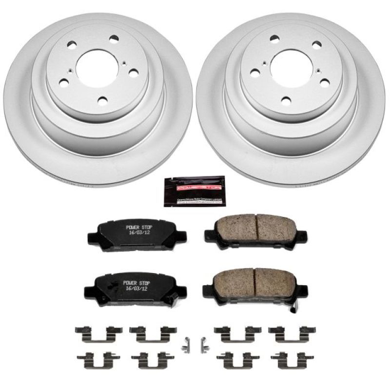 Power Stop 98-03 Subaru Forester Rear Z17 Evolution Geomet Coated Brake Kit - CRK449