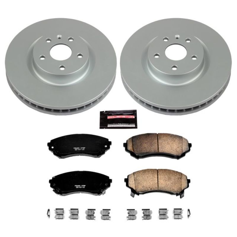 Power Stop 08-14 Cadillac CTS Front Z17 Evolution Geomet Coated Brake Kit - CRK4720