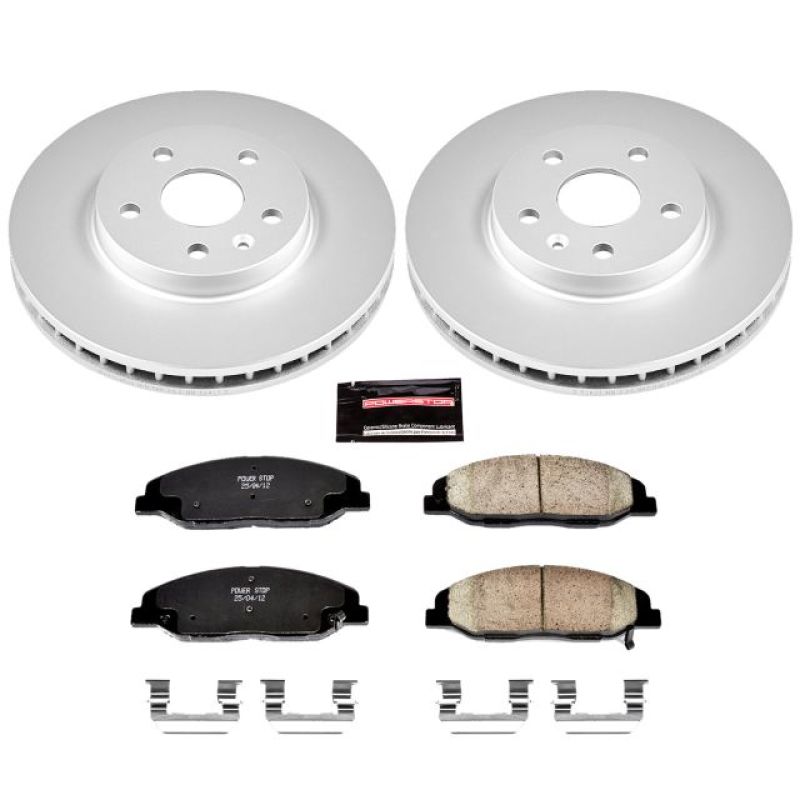 Power Stop 08-14 Cadillac CTS Front Z17 Evolution Geomet Coated Brake Kit - CRK4721