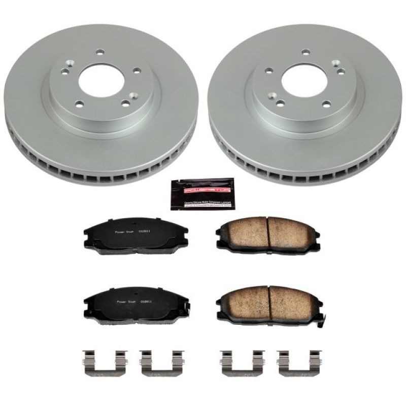 Power Stop 01-06 Hyundai Santa Fe Front Z17 Evolution Geomet Coated Brake Kit - CRK5250