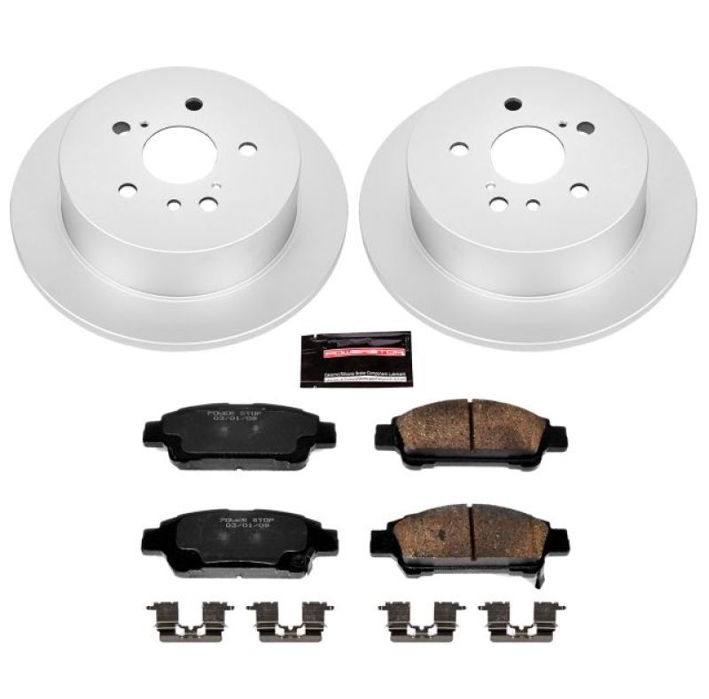 Power Stop 04-10 Toyota Sienna Rear Z17 Evolution Geomet Coated Brake Kit - CRK5498