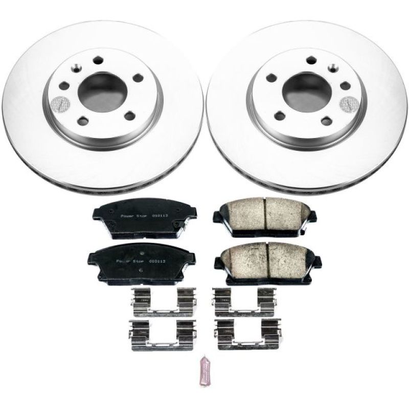 Power Stop 12-17 Buick Verano Front Z17 Evolution Geomet Coated Brake Kit - CRK5554