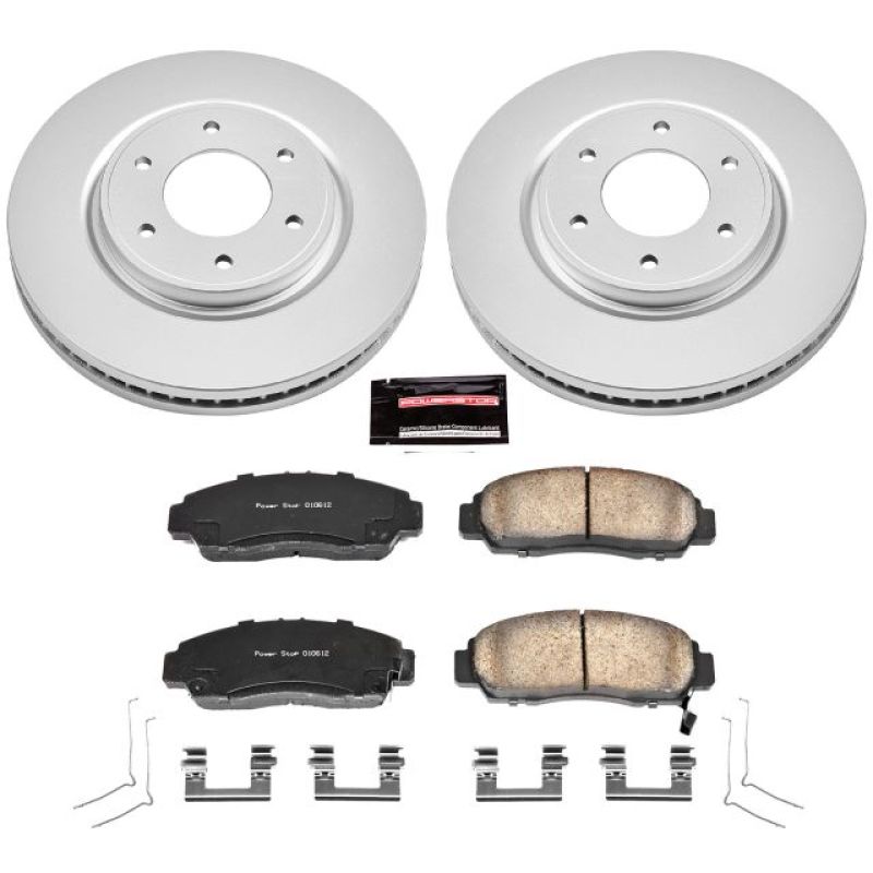 Power Stop 12-15 Nissan Armada Front Z17 Evolution Geomet Coated Brake Kit - CRK5821