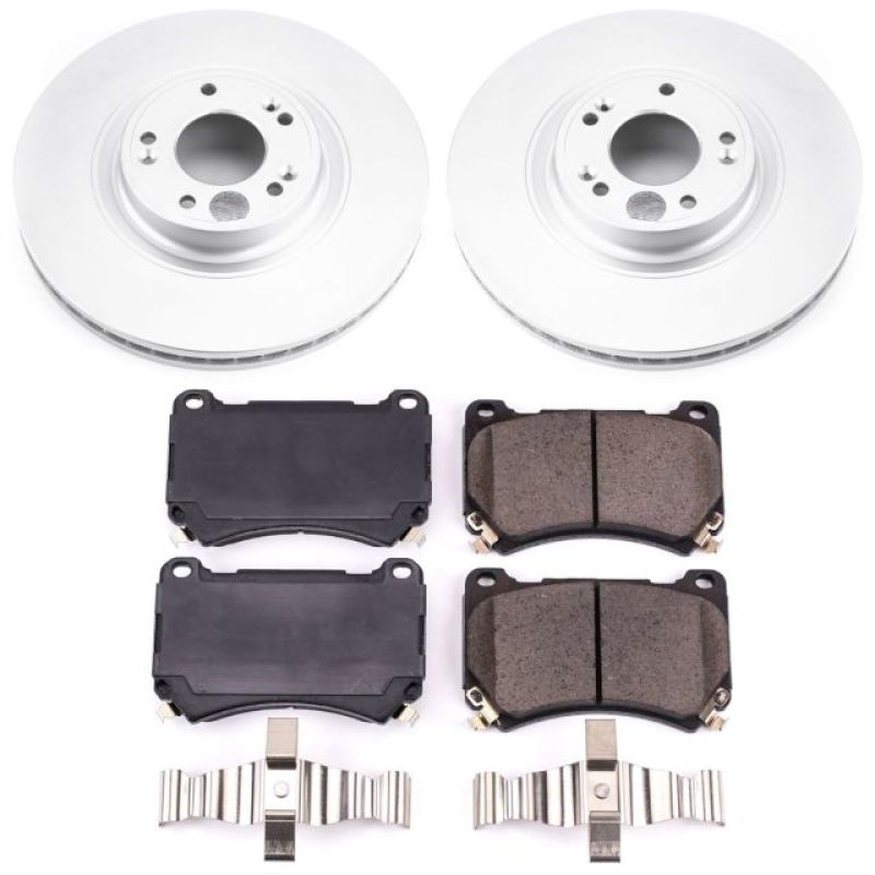 Power Stop 09-14 Hyundai Genesis Front Z17 Evolution Geomet Coated Brake Kit - CRK5843