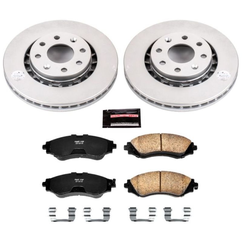 Power Stop 04-11 Chevrolet Aveo Front Z17 Evolution Geomet Coated Brake Kit - CRK5893