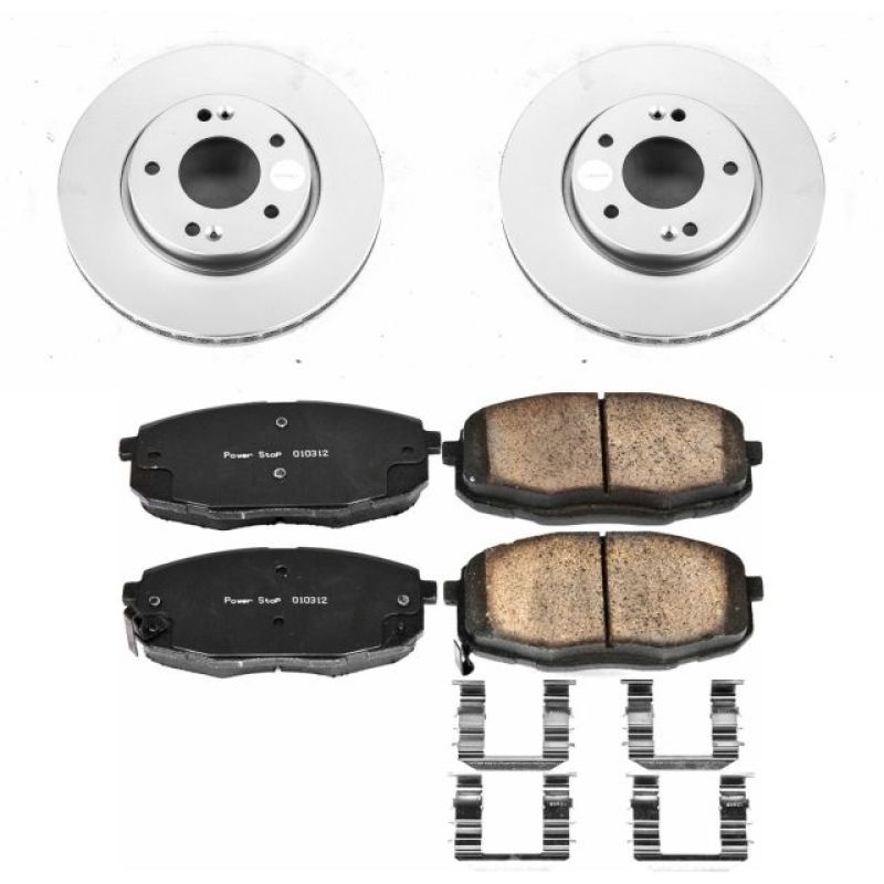 Power Stop 10-13 Kia Forte Front Z17 Evolution Geomet Coated Brake Kit - CRK5911