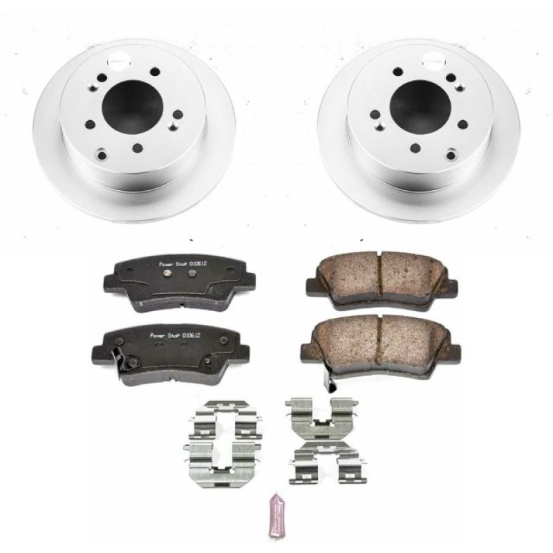 Power Stop 10-13 Kia Soul Rear Z17 Evolution Geomet Coated Brake Kit - CRK5916