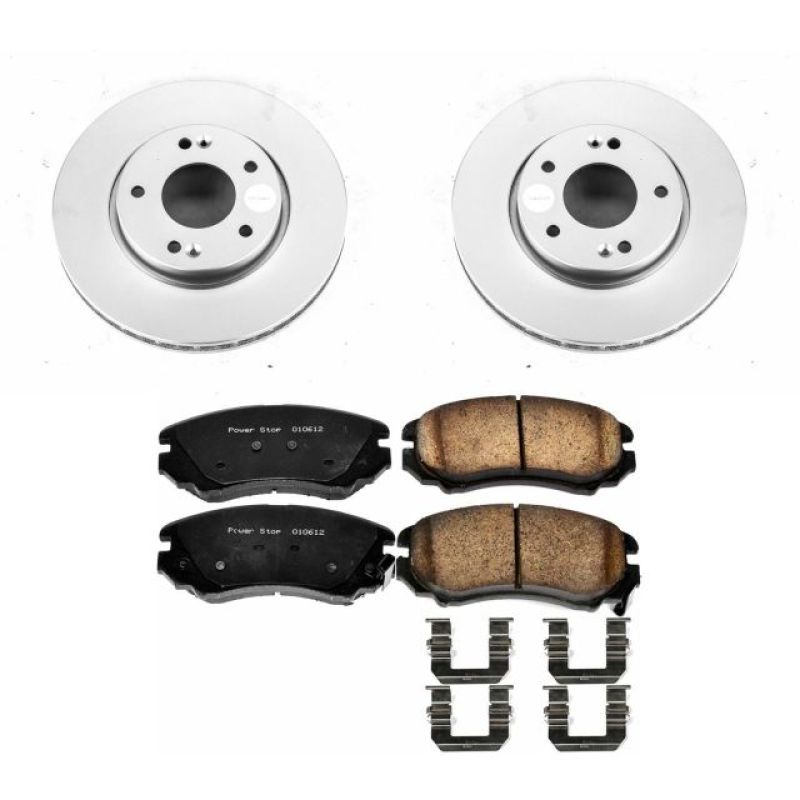 Power Stop 10-11 Kia Soul Front Z17 Evolution Geomet Coated Brake Kit - CRK5913