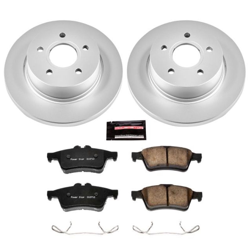 Power Stop 12-18 Ford Focus Rear Z17 Evolution Geomet Coated Brake Kit - CRK5975