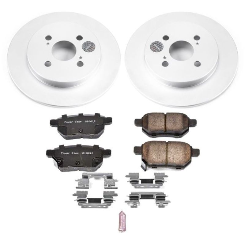 Power Stop 12-18 Toyota Yaris Rear Z17 Evolution Geomet Coated Brake Kit - CRK6106