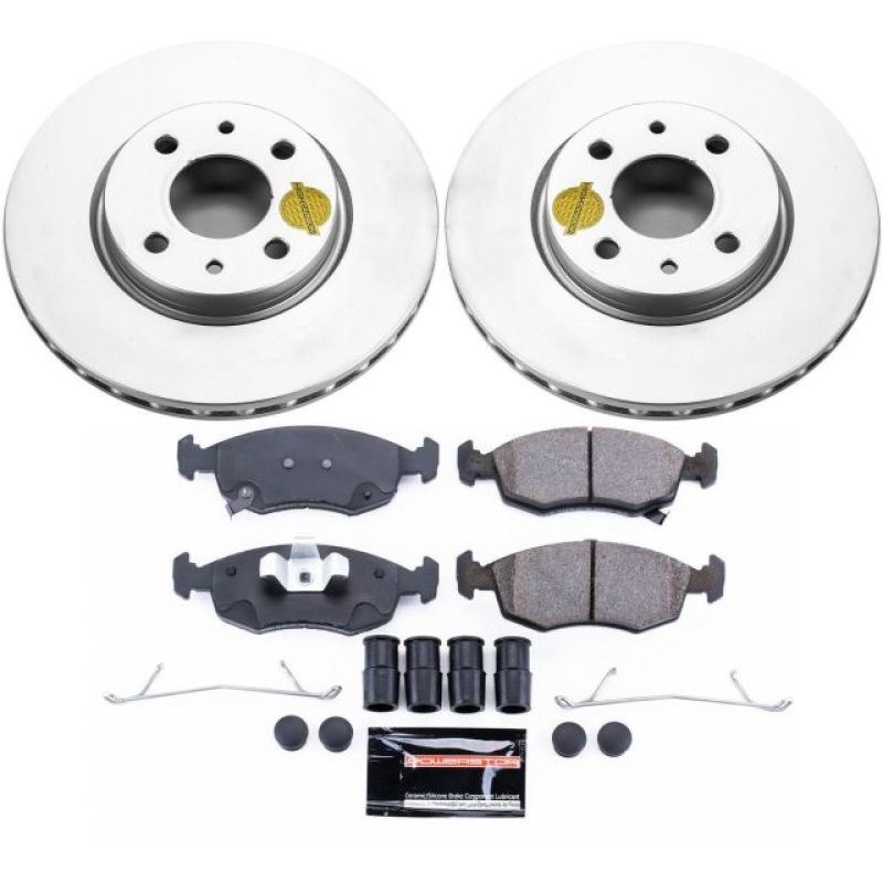 Power Stop 12-18 Fiat 500 Front Z23 Evolution Sport Coated Brake Kit - CRK6290