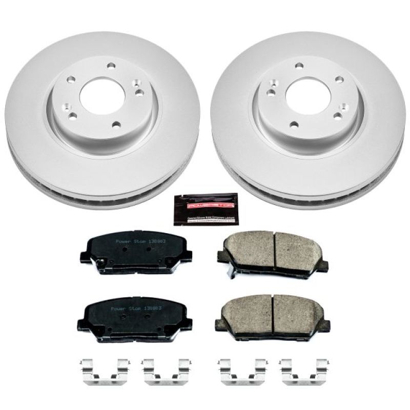 Power Stop 13-15 Hyundai Veloster Front Z17 Evolution Geomet Coated Brake Kit - CRK6306