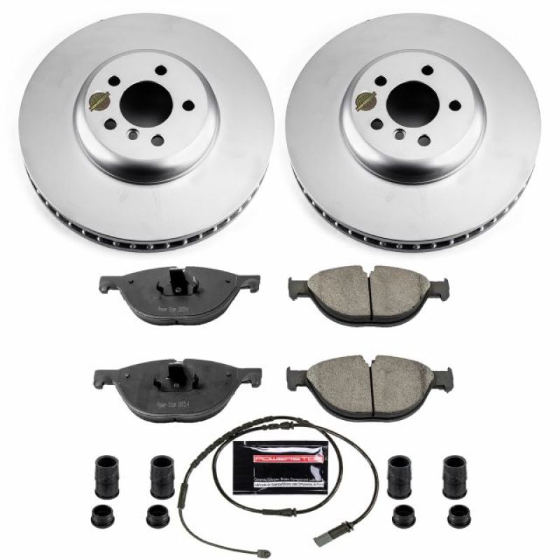 Power Stop 10-15 BMW 550i GT Front Z17 Evolution Geomet Coated Brake Kit - CRK6414