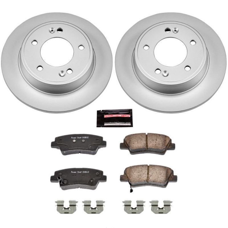 Power Stop 11-19 Hyundai Elantra Rear Z17 Evolution Geomet Coated Brake Kit - CRK6501