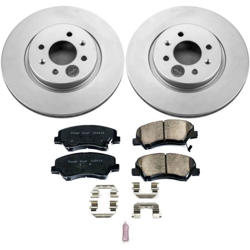 Power Stop 12-18 Kia Rio Front Z17 Evolution Geomet Coated Brake Kit - CRK6499