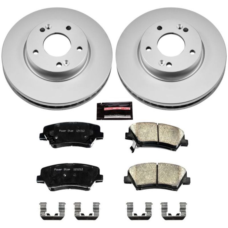 Power Stop 11-16 Hyundai Elantra Front Z17 Evolution Geomet Coated Brake Kit - CRK6503