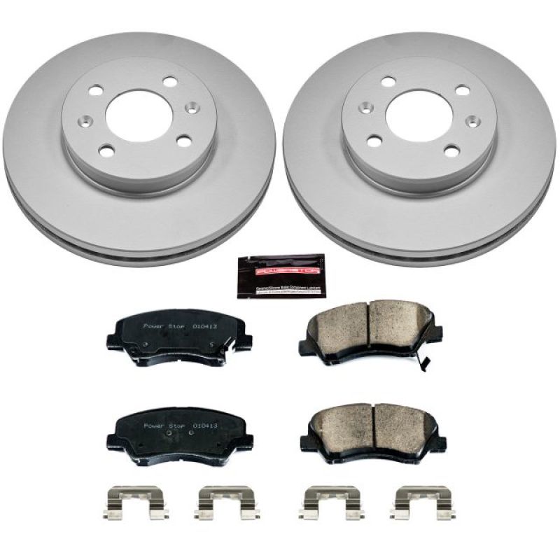 Power Stop 12-18 Hyundai Accent Front Z17 Evolution Geomet Coated Brake Kit - CRK6508