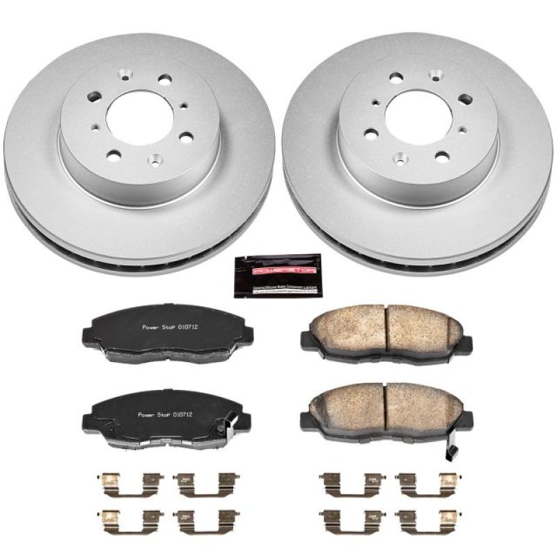 Power Stop 96-05 Honda Civic Front Z17 Evolution Geomet Coated Brake Kit - CRK690