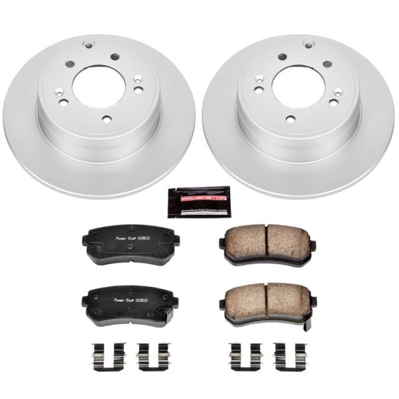 Power Stop 2015 Hyundai Sonata Rear Z17 Evolution Geomet Coated Brake Kit - CRK6936