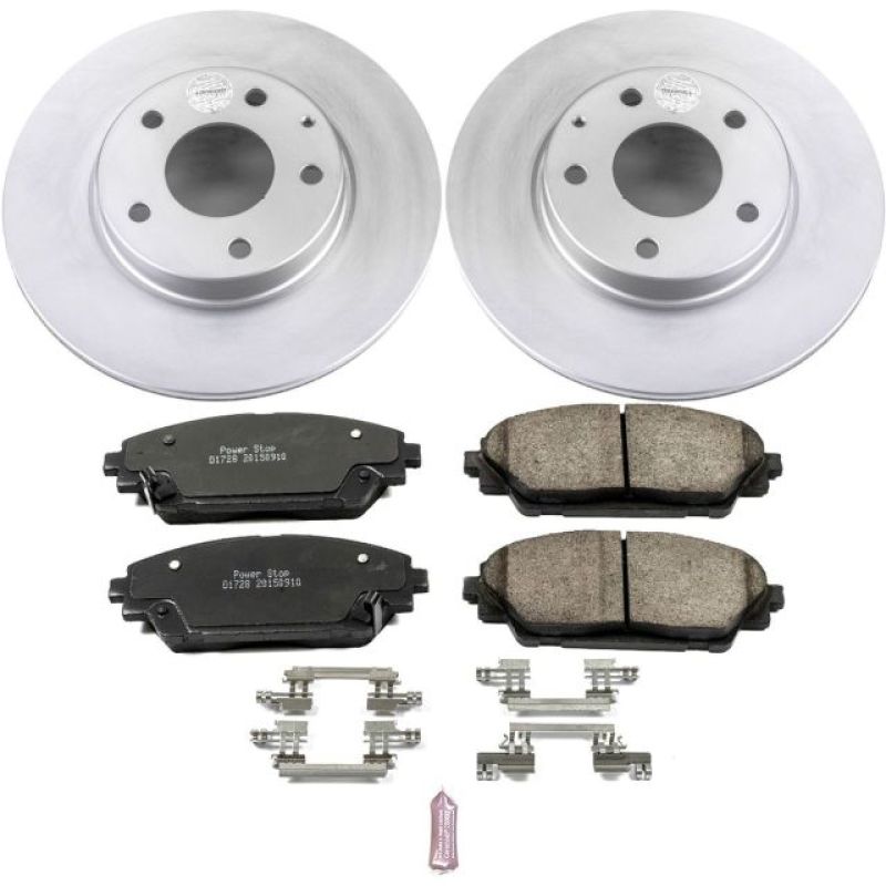 Power Stop 14-16 Mazda 3 Front Z17 Evolution Geomet Coated Brake Kit - CRK6974