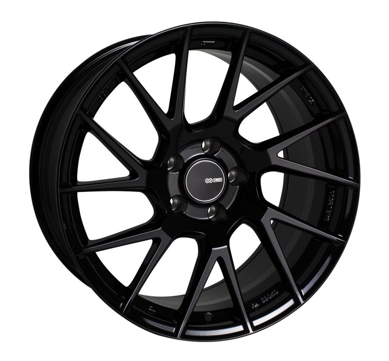 Enkei TM7 18x8.0 5x114.3 45mm Offset 72.60 Bore Gloss Black Wheel - 507-880-6545BK