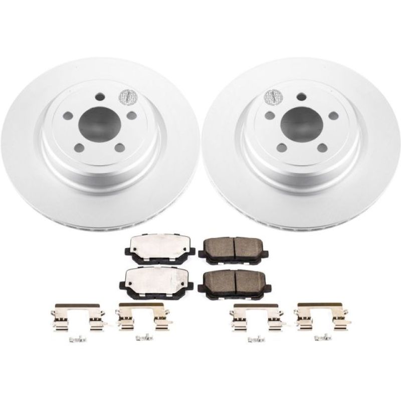 Power Stop 14-19 Dodge Charger Rear Z17 Evolution Geomet Coated Brake Kit - CRK7052