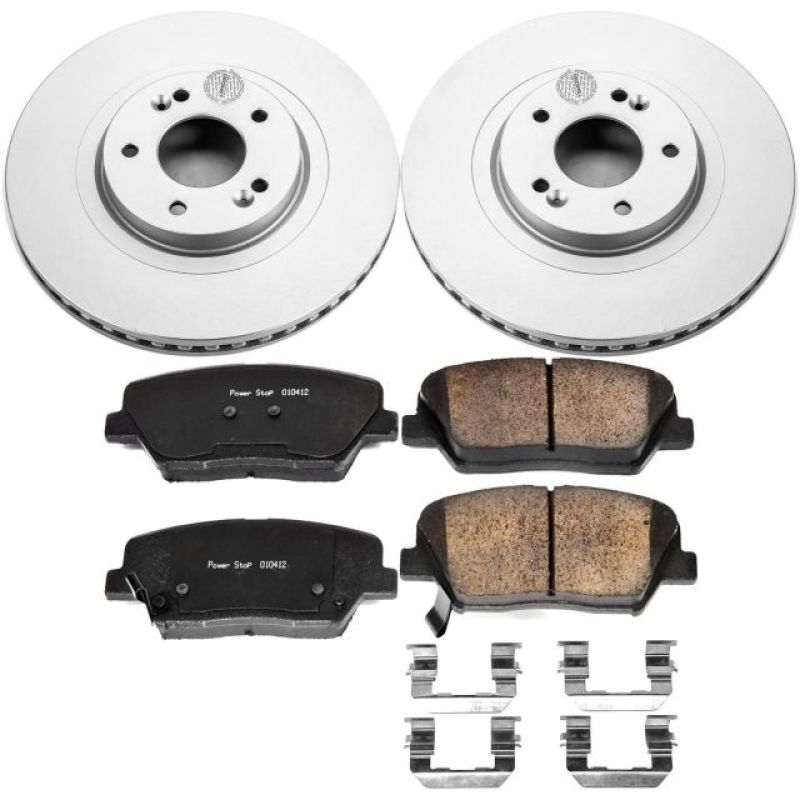 Power Stop 13-18 Hyundai Santa Fe Sport Front Z17 Evolution Geomet Coated Brake Kit - CRK7064