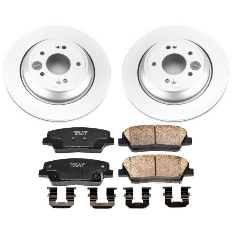 Power Stop 11-16 Hyundai Equus Rear Z17 Evolution Geomet Coated Brake Kit - CRK7341