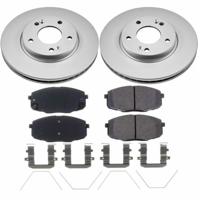 Power Stop 17-19 Kia Soul Front Z17 Evolution Geomet Coated Brake Kit - CRK8007