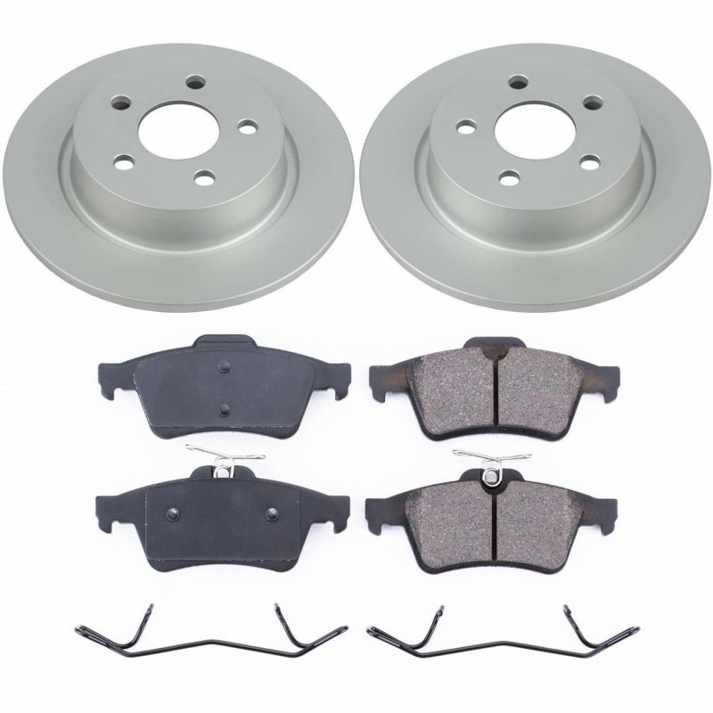 Power Stop 18-19 Ford Transit Connect Rear Z17 Evolution Geomet Coated Brake Kit - CRK8176