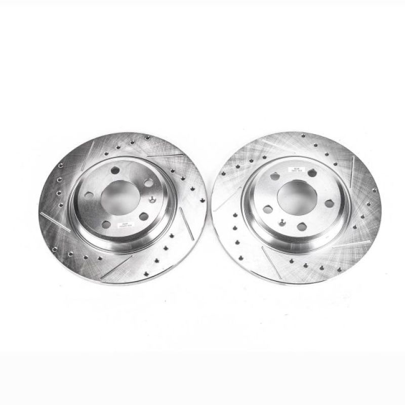 Power Stop 09-19 Audi A4 Rear Evolution Drilled & Slotted Rotors - Pair - EBR1007XPR