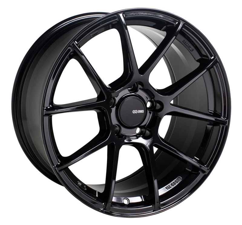 Enkei TS-V 18x8 5x112 45mm Offset 72.6mm Bore Gloss Black Wheel - 522-880-4445BK