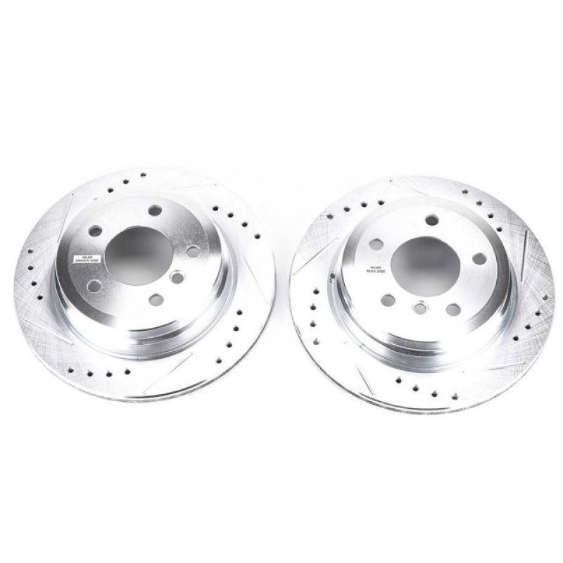 Power Stop 2006 BMW 325xi Rear Evolution Drilled & Slotted Rotors - Pair - EBR1019XPR