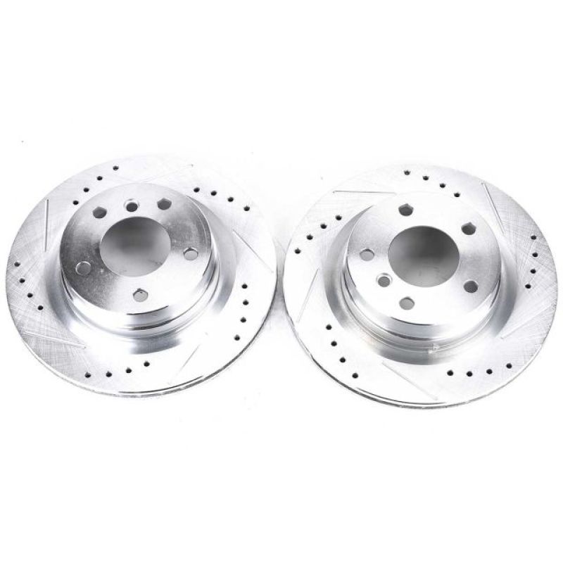 Power Stop 2006 BMW 325i Rear Evolution Drilled & Slotted Rotors - Pair - EBR1020XPR