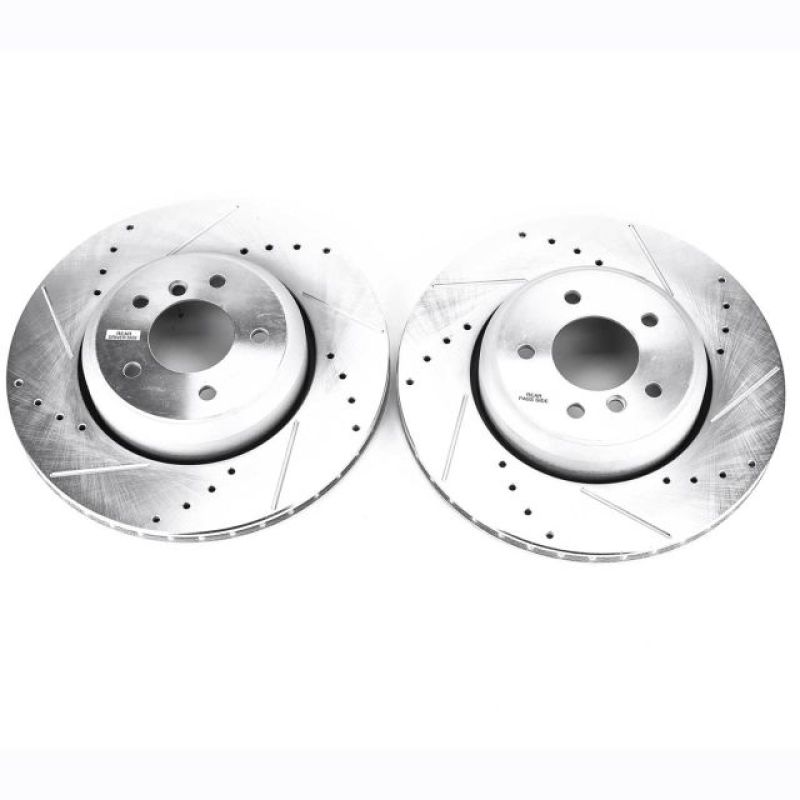 Power Stop 08-10 BMW 535i Rear Evolution Drilled & Slotted Rotors - Pair - EBR1023XPR