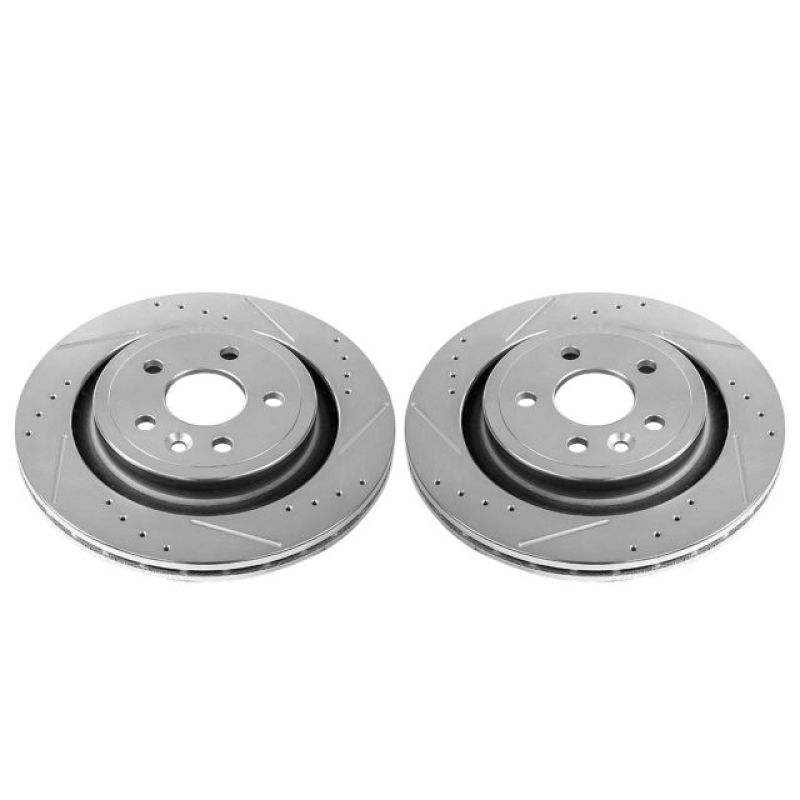 Power Stop 11-18 Volvo S60 Rear Evolution Drilled & Slotted Rotors - Pair - EBR1073XPR